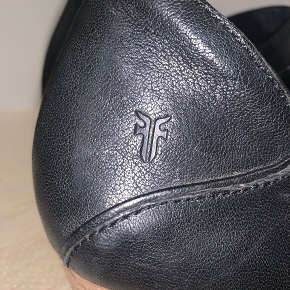 Frye Reed Shootie Ankle Leather Pointed Toe Black Side Zip Booties Women’s 8.5 - Picture 3 of 16